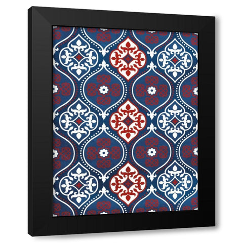 Moraccan Patriot Black Modern Wood Framed Art Print by Grey, Jace