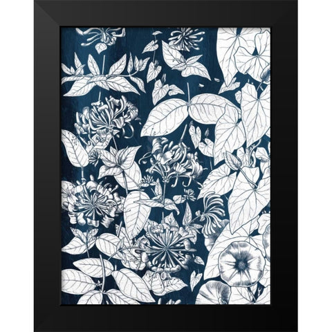 Floral Safari Black Modern Wood Framed Art Print by Grey, Jace