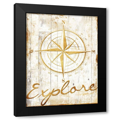 Explore Your Gold Black Modern Wood Framed Art Print with Double Matting by Grey, Jace
