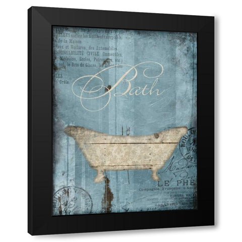 Bath Black Modern Wood Framed Art Print by Grey, Jace
