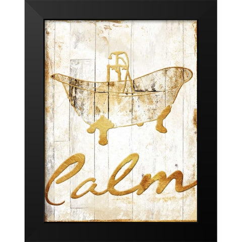 Gold Calm Black Modern Wood Framed Art Print by Grey, Jace