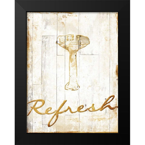 Gold Refresh Black Modern Wood Framed Art Print by Grey, Jace