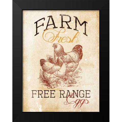 Free Range Eggs Black Modern Wood Framed Art Print by Grey, Jace