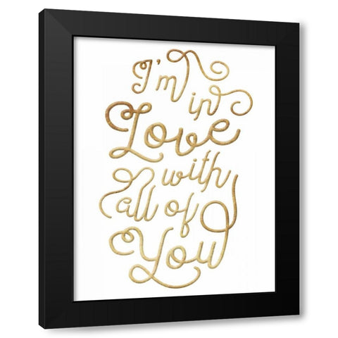 Love All Of You Black Modern Wood Framed Art Print with Double Matting by Grey, Jace
