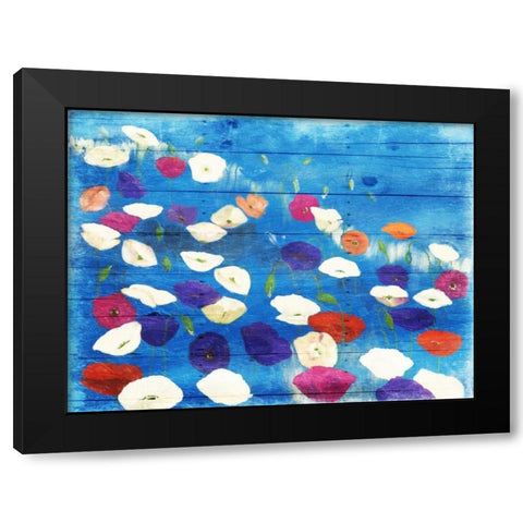 Patch Of Colors Black Modern Wood Framed Art Print by Grey, Jace