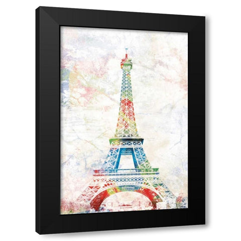 Pop Paris Black Modern Wood Framed Art Print by Grey, Jace