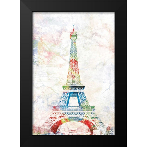 Pop Paris Black Modern Wood Framed Art Print by Grey, Jace