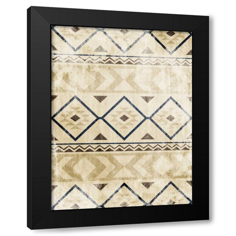 Lodge Patterned Mate Black Modern Wood Framed Art Print by Grey, Jace