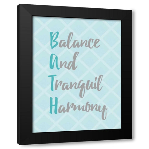 BATH Geo Black Modern Wood Framed Art Print by Grey, Jace