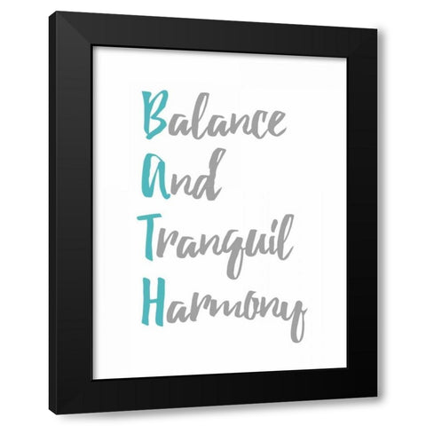 BATH Black Modern Wood Framed Art Print with Double Matting by Grey, Jace