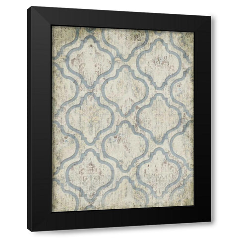 Antique Blue Wall Black Modern Wood Framed Art Print with Double Matting by Grey, Jace