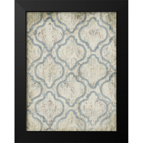 Antique Blue Wall Black Modern Wood Framed Art Print by Grey, Jace