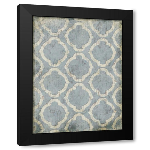 Antique Reverse Blue Wall Mate Black Modern Wood Framed Art Print with Double Matting by Grey, Jace