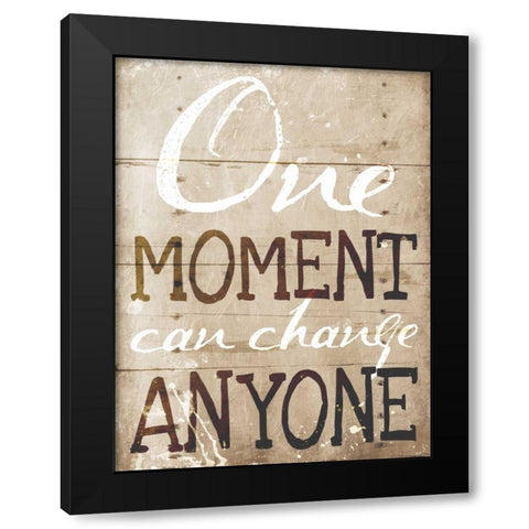 One Moment Black Modern Wood Framed Art Print with Double Matting by Grey, Jace