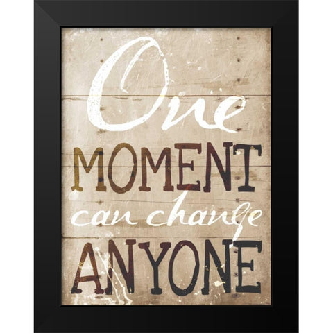 One Moment Black Modern Wood Framed Art Print by Grey, Jace