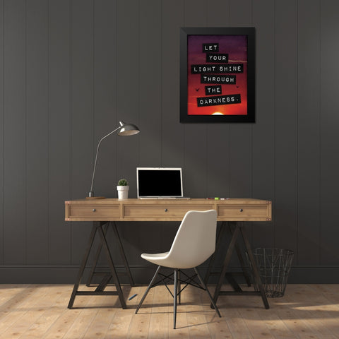 Light Through Darkness Black Modern Wood Framed Art Print by Grey, Jace