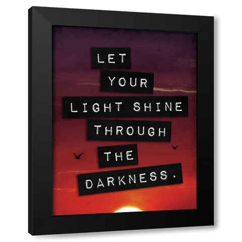 Light Through Darkness Black Modern Wood Framed Art Print with Double Matting by Grey, Jace