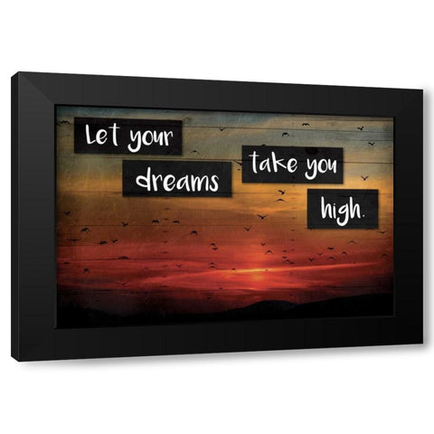 Take You High Black Modern Wood Framed Art Print with Double Matting by Grey, Jace