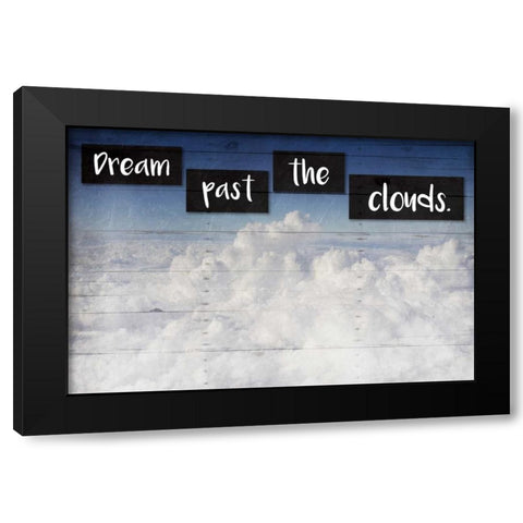 Dream Clouds Black Modern Wood Framed Art Print by Grey, Jace