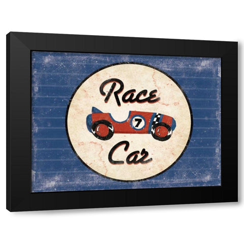 Race Car Blues Black Modern Wood Framed Art Print by Grey, Jace
