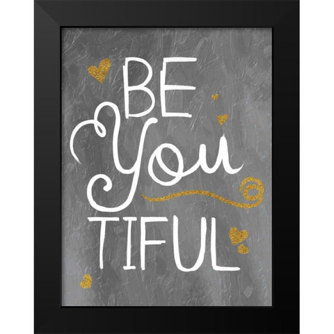 BeUtiful Grey Black Modern Wood Framed Art Print by Grey, Jace