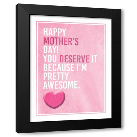 Mothers Awesome Black Modern Wood Framed Art Print with Double Matting by Grey, Jace
