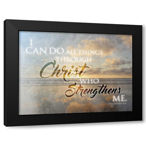 Christ Sunset Black Modern Wood Framed Art Print by Grey, Jace