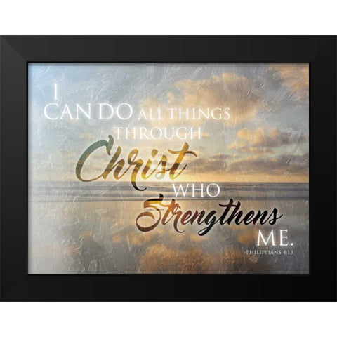 Christ Sunset Black Modern Wood Framed Art Print by Grey, Jace