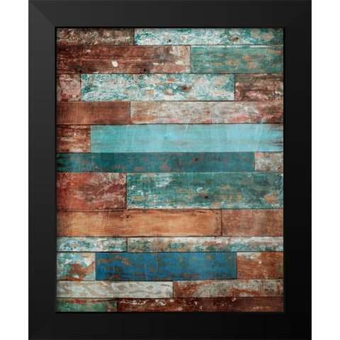 Blue Hues Wood Black Modern Wood Framed Art Print by Grey, Jace