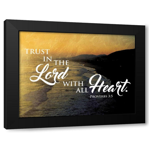 Lord Heart Black Modern Wood Framed Art Print by Grey, Jace