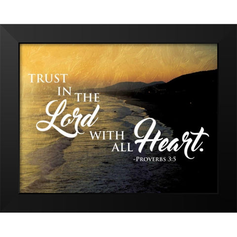 Lord Heart Black Modern Wood Framed Art Print by Grey, Jace