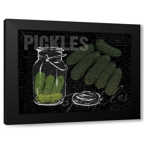 Pickles In A Jar Black Modern Wood Framed Art Print with Double Matting by Grey, Jace