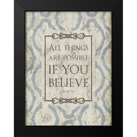 All Things Black Modern Wood Framed Art Print by Grey, Jace
