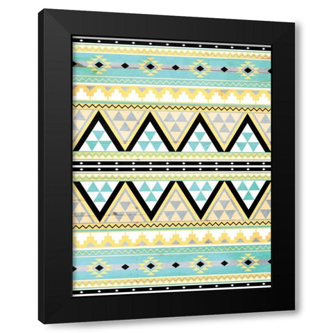 Neutral Aztec Black Modern Wood Framed Art Print by Grey, Jace