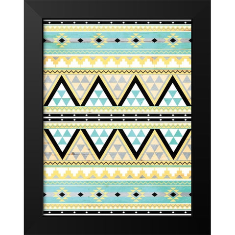 Neutral Aztec Black Modern Wood Framed Art Print by Grey, Jace