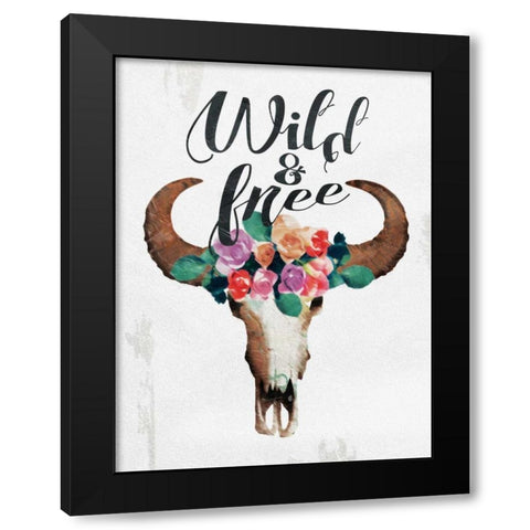 Wild And Free Black Modern Wood Framed Art Print with Double Matting by Grey, Jace