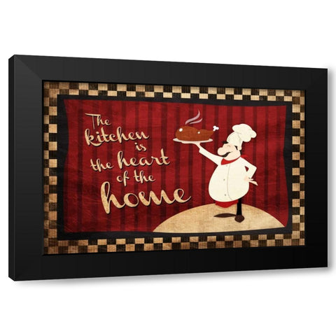 Heart Of The Home Black Modern Wood Framed Art Print by Grey, Jace