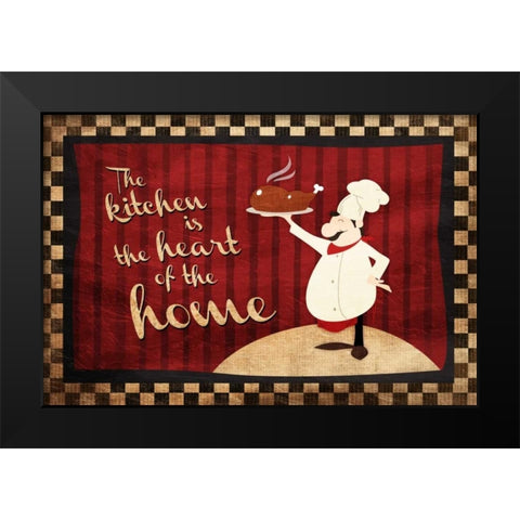Heart Of The Home Black Modern Wood Framed Art Print by Grey, Jace