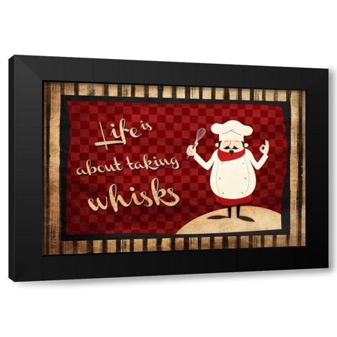 Taking Whisks Black Modern Wood Framed Art Print with Double Matting by Grey, Jace