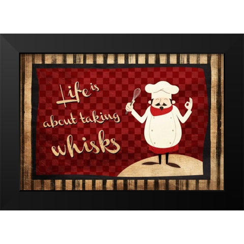 Taking Whisks Black Modern Wood Framed Art Print by Grey, Jace