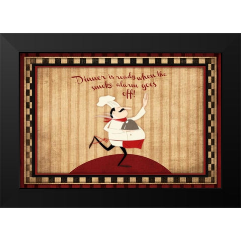 Smoke Alarm Black Modern Wood Framed Art Print by Grey, Jace