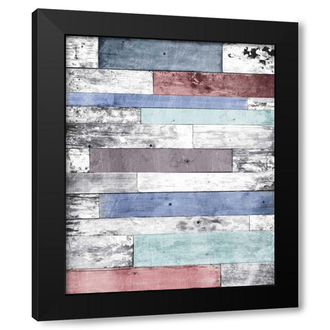 Pastel Wood Black Modern Wood Framed Art Print by Grey, Jace