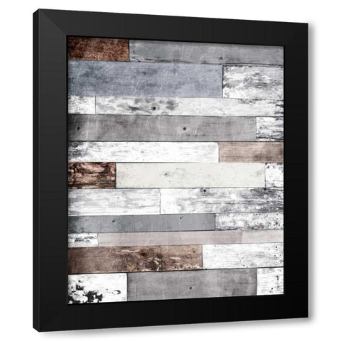 Pastel Wood Three Black Modern Wood Framed Art Print by Grey, Jace