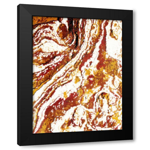 Iron Marble Black Modern Wood Framed Art Print by Grey, Jace