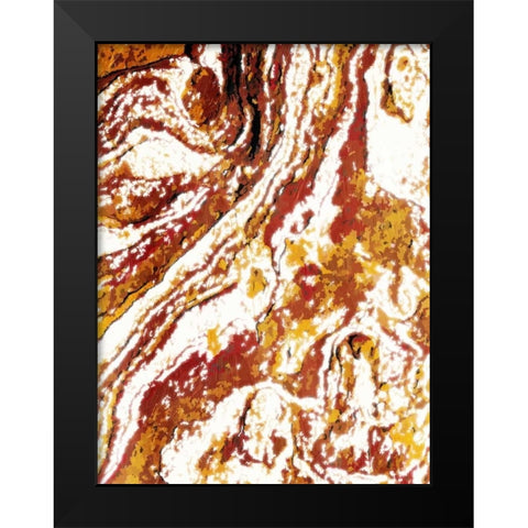 Iron Marble Black Modern Wood Framed Art Print by Grey, Jace