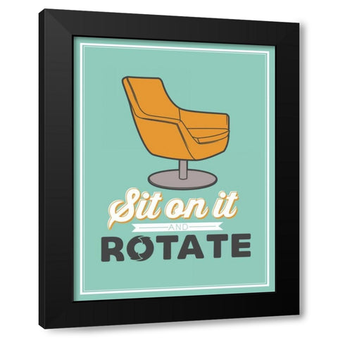 Sit On It Black Modern Wood Framed Art Print with Double Matting by Grey, Jace