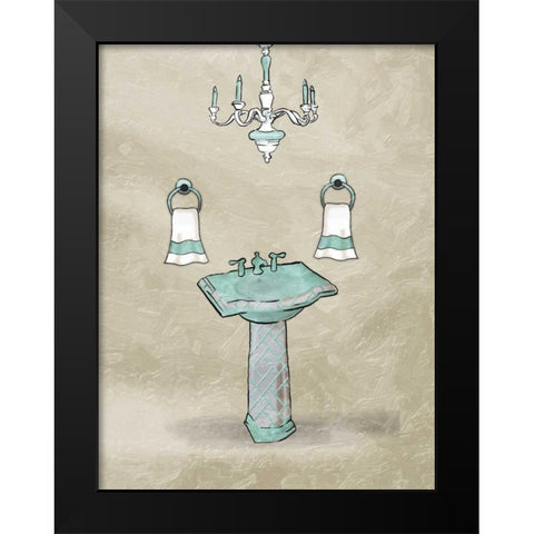 Chip Teal Sink Black Modern Wood Framed Art Print by Grey, Jace