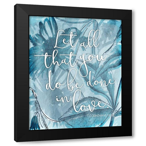 Done In Love Black Modern Wood Framed Art Print with Double Matting by Grey, Jace