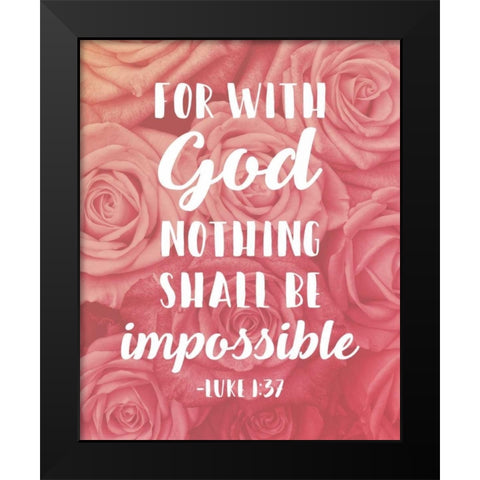 Impossibl Black Modern Wood Framed Art Print by Grey, Jace