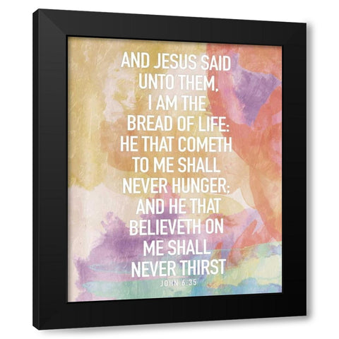 And Jesus Black Modern Wood Framed Art Print with Double Matting by Grey, Jace